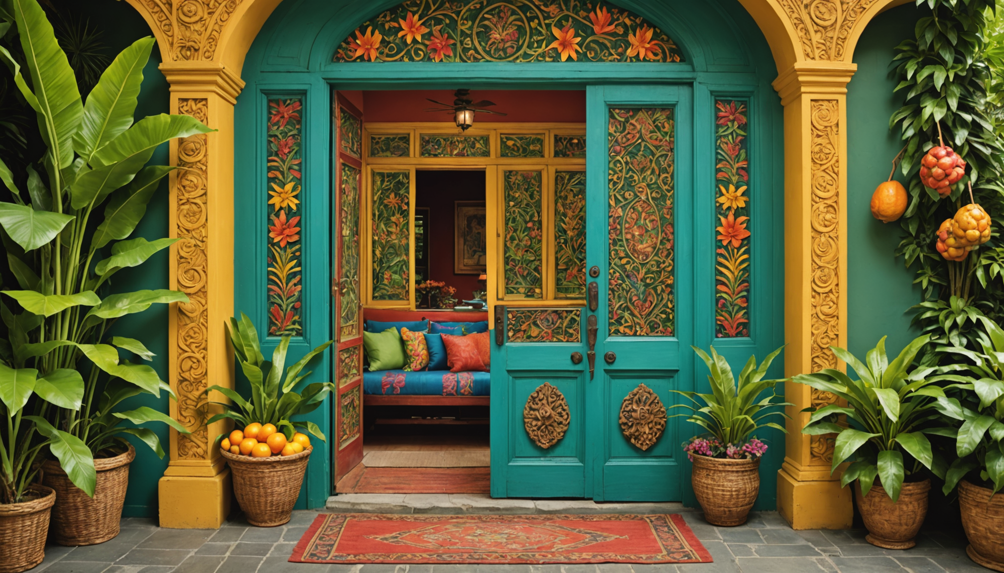 découvrez l’univers coloré des palettes tropicales à travers les portes, les tissus et les offrandes : inspirations, significations et conseils déco pour apporter chaleur et énergie à votre intérieur.