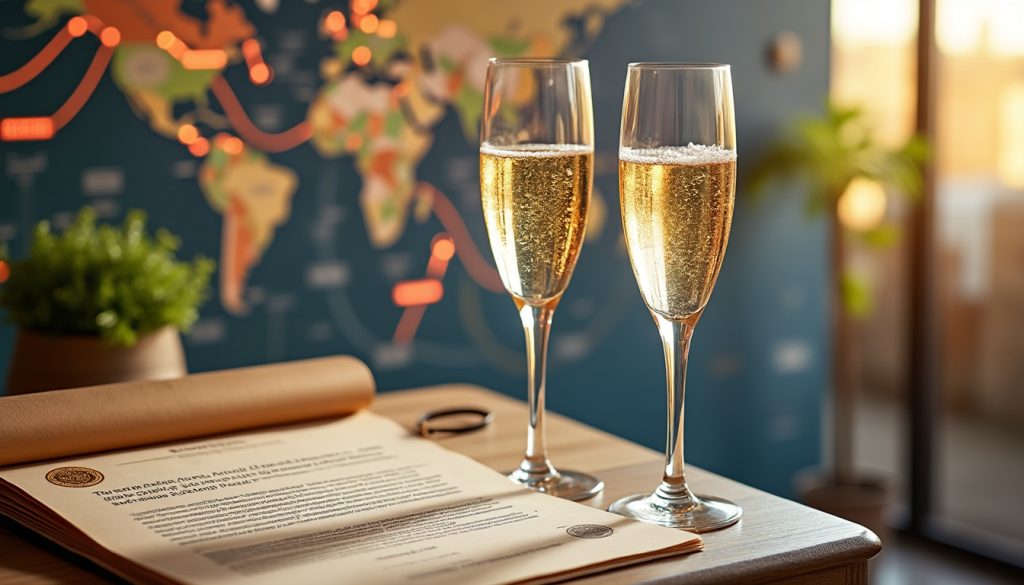 découvrez comment les accords commerciaux et les barrières douanières influencent l’exportation du champagne à l’international, de la réglementation aux enjeux économiques pour les producteurs.