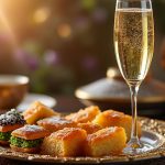 découvrez l'accord parfait entre le raffinement du champagne et la douceur des pâtisseries orientales pour un moment gourmand et festif inoubliable.