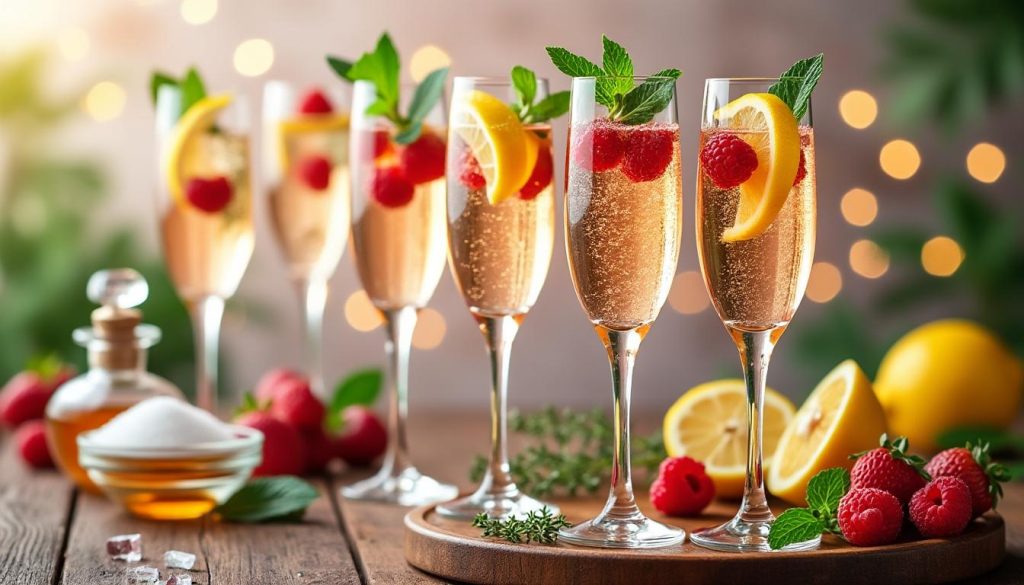 découvrez des recettes élégantes et originales de cocktails au champagne pour toutes vos occasions festives.