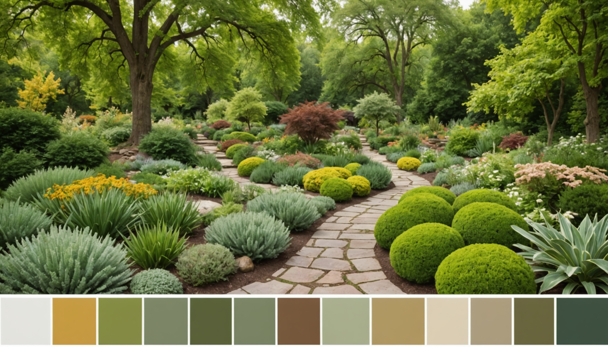 découvrez notre palette minérale aux teintes ocres, blancs et verts inspirées des jardins, idéale pour une décoration naturelle et harmonieuse.