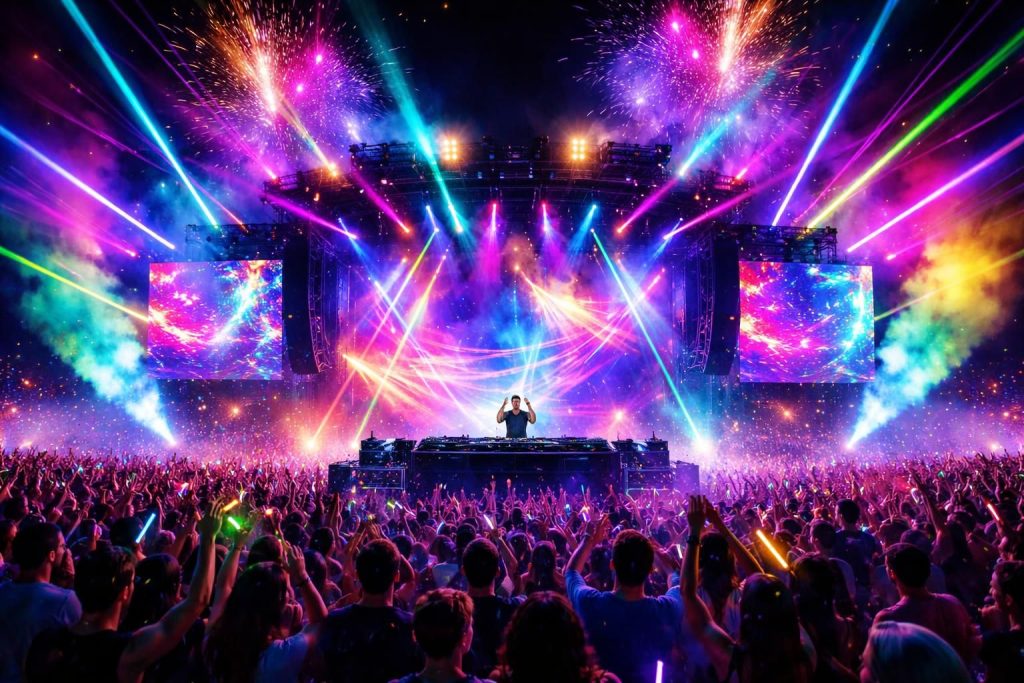 découvrez des concerts éclatants alliant spectacles lumineux, dj sets colorés et festivals visuels pour une expérience musicale inoubliable pleine de couleurs et d'énergie.