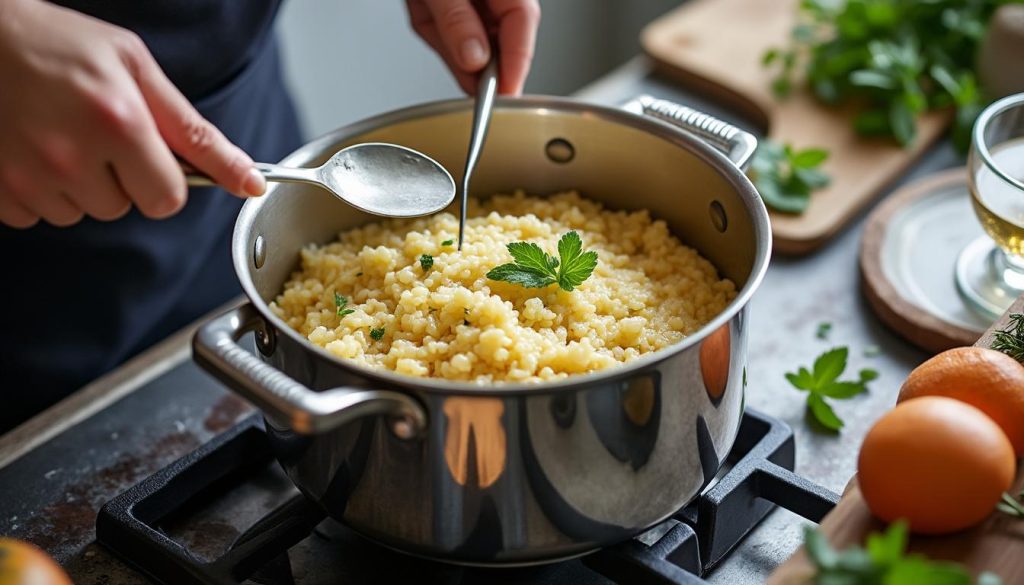 découvrez comment préparer un délicieux risotto au champagne avec notre recette facile et gourmande, parfaite pour impressionner vos invités.